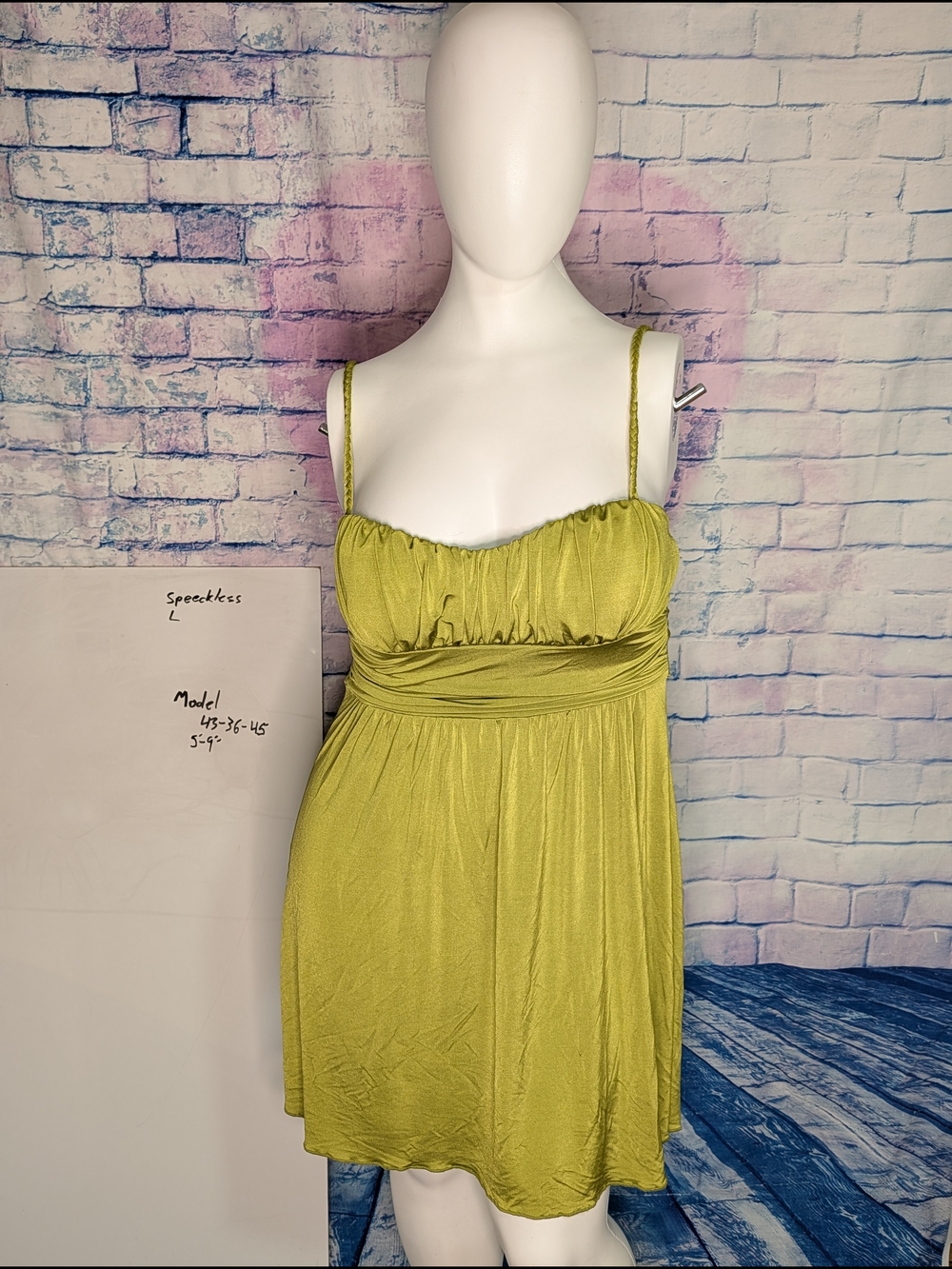 Women’s Olive Green Spaghetti Strap Dress